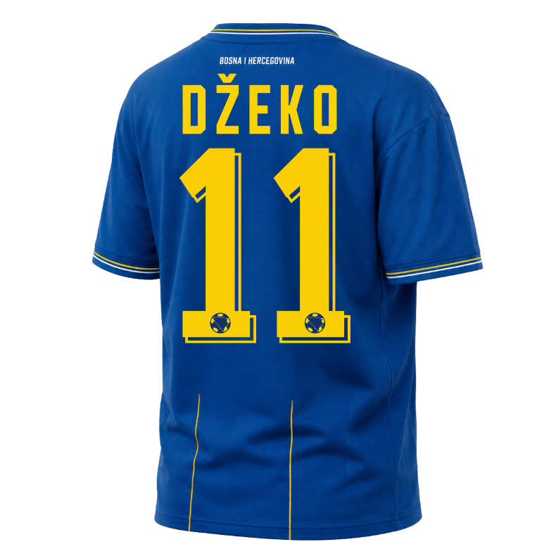 Bosnia-Hercegovina hjemmedrakt VM 2026 Edin Džeko 11 herre fotballdrakt