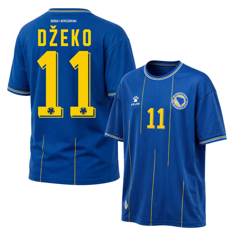 Bosnia-Hercegovina hjemmedrakt VM 2026 Edin Džeko 11 herre fotballdrakt