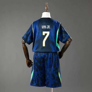 Brasil VM 2026 Bortedrakt Barn Vinícius Júnior 7 Fotballdrakt Sett