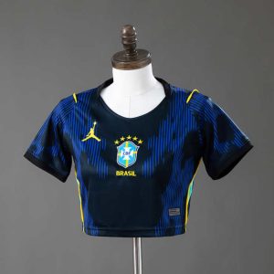 Brasil VM 2026 Bortedrakt Dame Crop Top Fotballdrakt