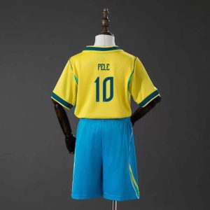 Brasil VM 2026 Hjemmedrakt Barn Pelé 10 Fotballdrakt Sett