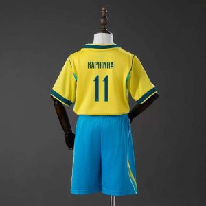 Brasil VM 2026 Hjemmedrakt Barn Raphinha 11 Fotballdrakt Sett