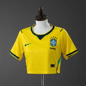 Brasil VM 2026 Hjemmedrakt Dame Crop Top Fotballdrakt