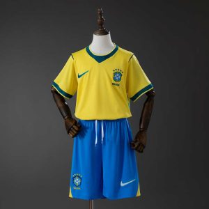 Brasil VM 2026 Hjemmedrakt Fotballdraktsett Barn Kortermet