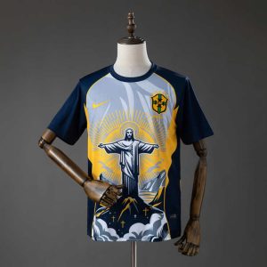 Brasil VM 2026 Kristusstatuen Gul Herre Fotballdrakt