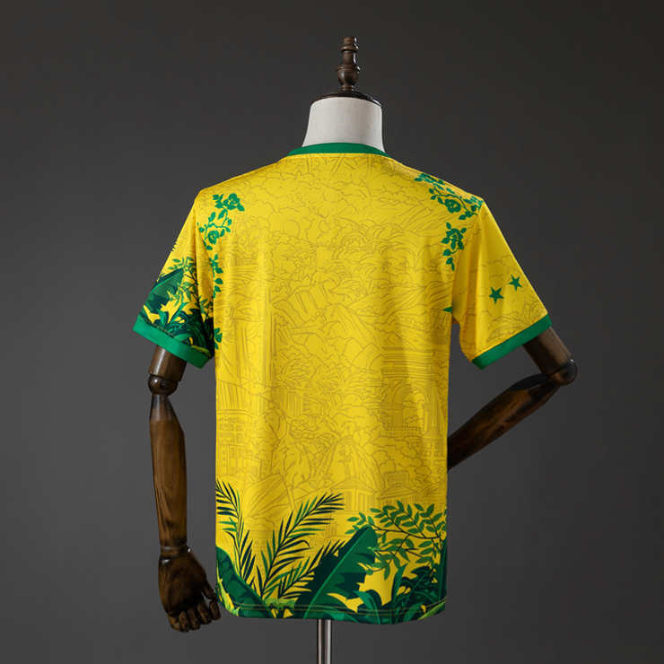 Brasil VM 2026 Spesialutgave Gulgrønn Herre Fotballdrakt
