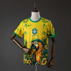 Brasil VM 2026 Spesialutgave Gulgrønn Herre Fotballdrakt