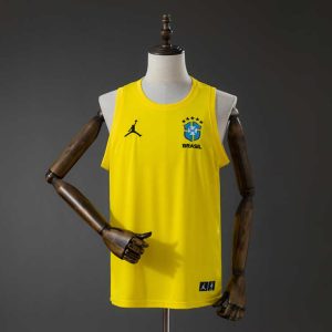 Brasil VM 2026 Treningsvest Gul Herre Fotballtreningsvest