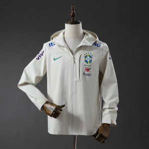 Brasil Vindjakke 2025/26 Off White Herre Fotballdrakt