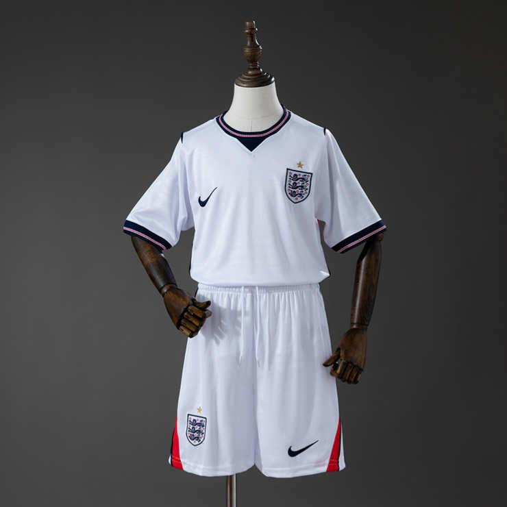 England VM 2026 Hjemmedrakt Barn Kortermet Fotballdraktsett