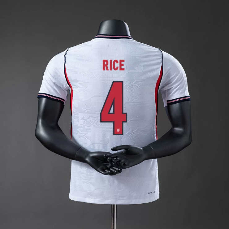 England VM 2026 Hjemmedrakt Declan Rice 4 Fotballdrakt Herre