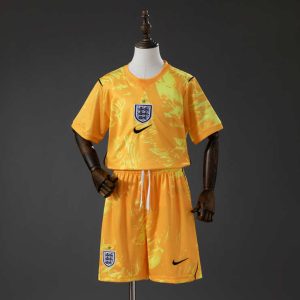 England fotballandslag VM 2026 Gul Målvakt Fotballdraktsett Barn