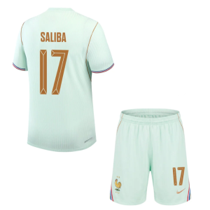 Frankrike VM 2026 Bortedraktsett Barn William Saliba 17 Kortermet Fotballdrakt