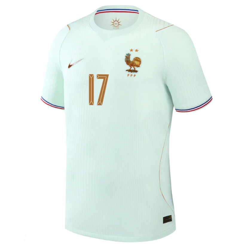 Frankrike bortedrakt VM 2026 herre William Saliba 17 kortermet fotballdrakt