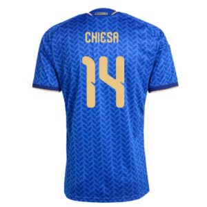 Italia Hjemmedrakt VM 2026 Herre Federico Chiesa 14 Kortermet Fotballdrakt