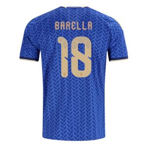 Italia Hjemmedrakt VM 2026 Herre Nicolò Barella 18 Kortermet Fotballdrakt