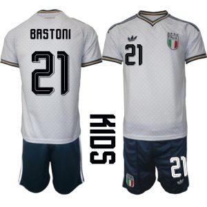 Italia VM 2026 Bortedraktsett Barn Alessandro Bastoni 21 Kortermet Fotballdrakt