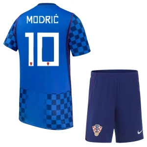 Kroatia VM 2026 Bortedraktsett Barn Luka Modrić 10 Kortermet Fotballdrakt