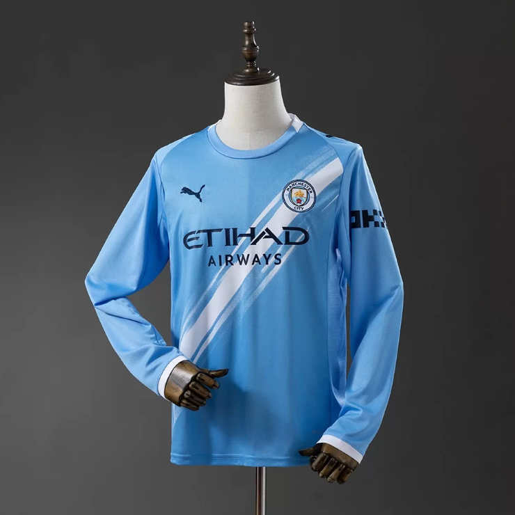 Manchester City 2025/26 Hjemmedrakt Langermet Erling Haaland 9 Fotballdrakt Herr