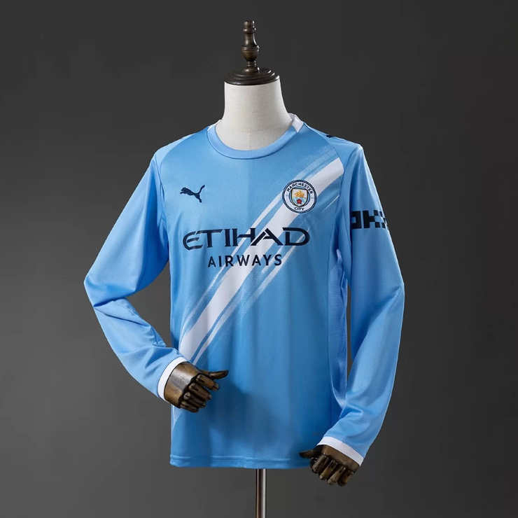 Manchester City 2025/26 Hjemmedrakt Langermet Marmoush 7 Fotballdrakt Herr