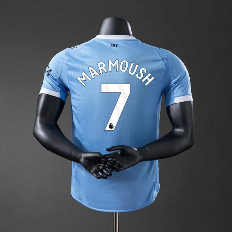 Manchester City 2025/26 Hjemmedrakt Omar Marmoush 7 Fotballdrakt Herr