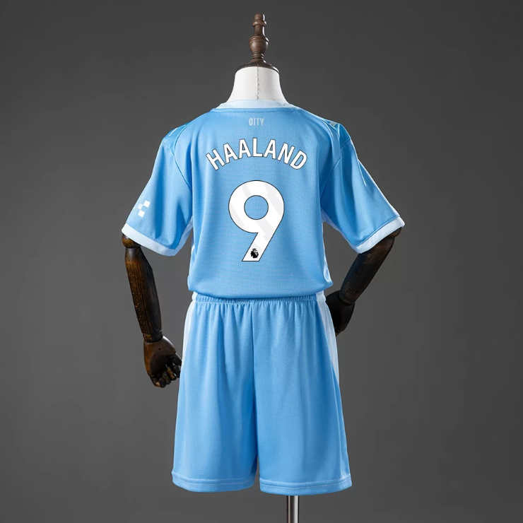 Manchester City 2026/27 Hjemmedrakt Barn Erling Haaland 9 Fotballdrakt Sett