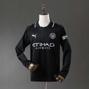 Manchester City Bortedrakt 2025/26 Langermet Herre Fotballdrakt