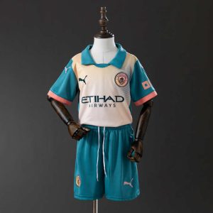 Manchester City Fjerdedrakt 2024/25 Barn Fotballdraktsett