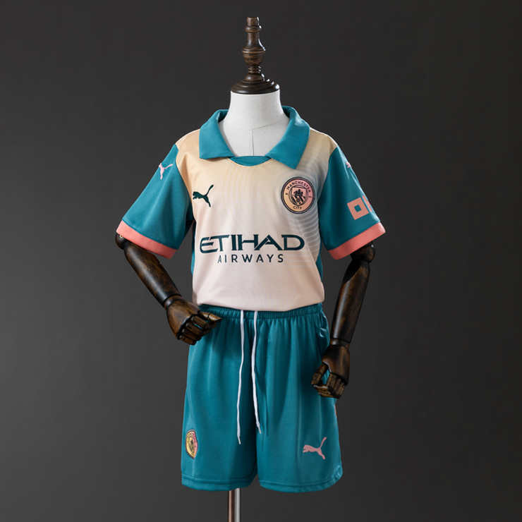 Manchester City Fjerdedrakt 2024/25 Barn Fotballdraktsett