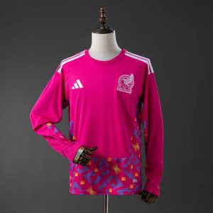 Mexico VM 2026 Hjemmedrakt Keeper Herre Langermet Rosa Fotballdrakt