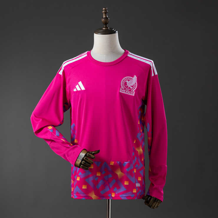Mexico VM 2026 Hjemmedrakt Keeper Herre Langermet Rosa Fotballdrakt