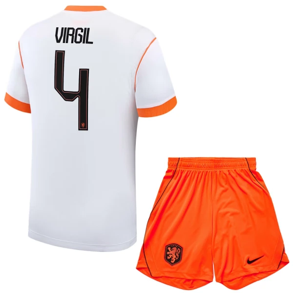Nederland VM 2026 Bortedrakt Barn Virgil van Dijk 4 Fotballdrakt Sett