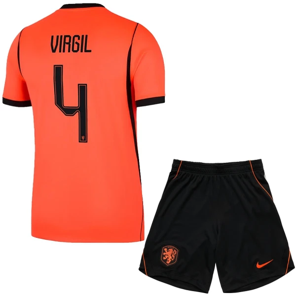 Nederland VM 2026 Hjemmedrakt Barn Virgil van Dijk 4 Fotballdrakt Sett