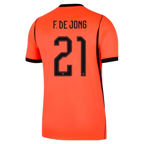 Nederland VM 2026 Hjemmedrakt Frenkie de Jong 21 Fotballdrakt Herre