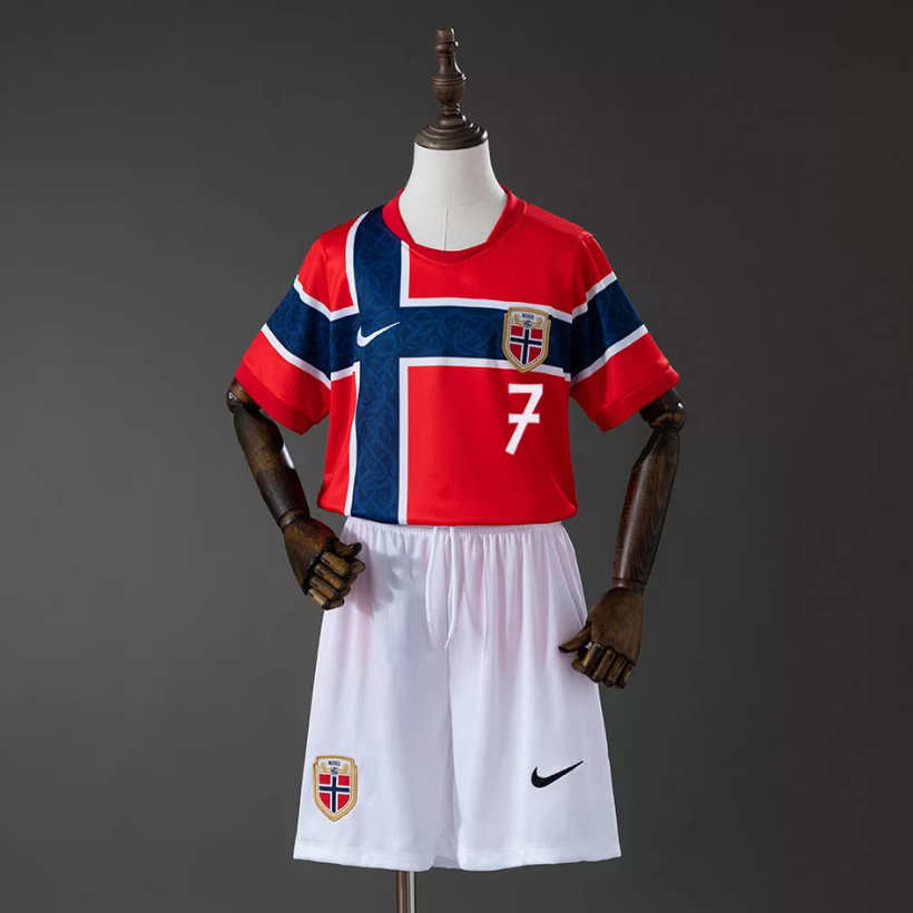 Norge VM 2026 Hjemmedrakt Barn Alexander Sørloth 7 Fotballdrakt Sett