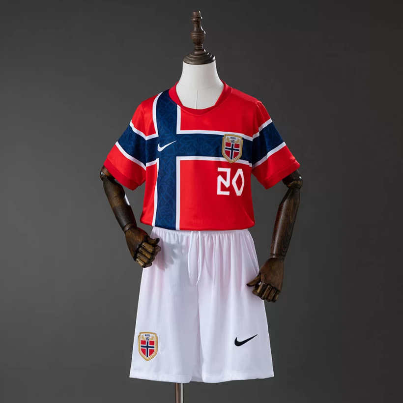 Norge VM 2026 Hjemmedrakt Barn Antonio Nusa 20 Fotballdrakt Sett