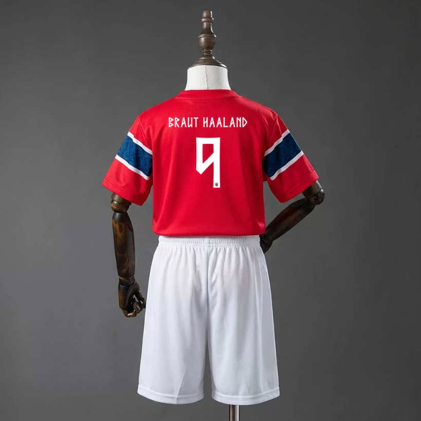 Norge VM 2026 Hjemmedrakt Barn Erling Haaland 9 Fotballdrakt Sett