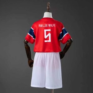 Norge VM 2026 Hjemmedraktsett Barn David Møller Wolfe 5 Kortermet Fotballdrakt