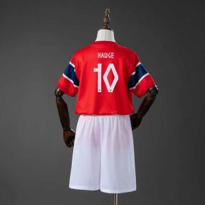 Norge VM 2026 Landslagsdrakt Hjemmedrakt Barn Jens Petter Hauge 10 Fotballdrakt Sett