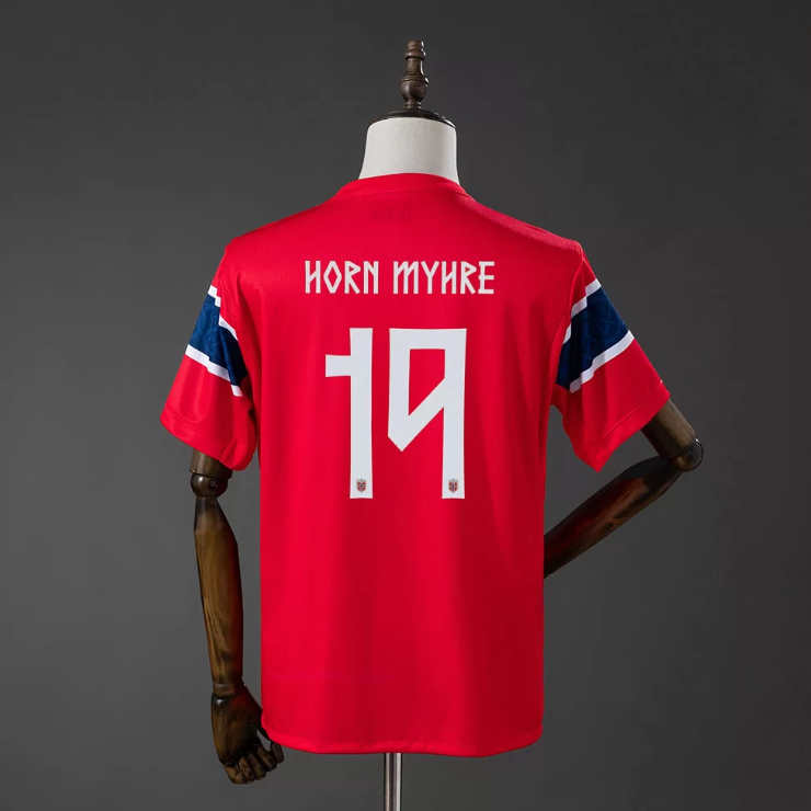 Norge VM 2026 Landslagsdrakt Hjemmedrakt Felix Horn Myhre 19 Fotballdrakt Herre