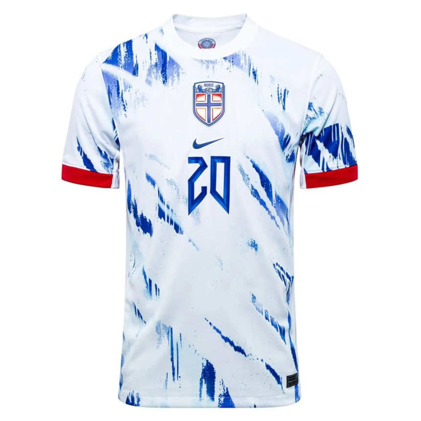 Norge fotballandslag bortedrakt 2024/25 Antonio Nusa 20 herre fotballdrakt