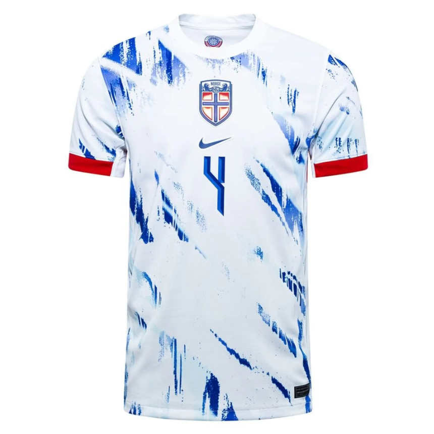 Norge fotballandslag bortedrakt 2024/25 Leo Østigård 4 herre fotballdrakt