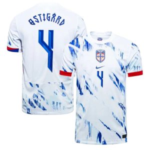 Norge fotballandslag bortedrakt 2024/25 Leo Østigård 4 herre fotballdrakt