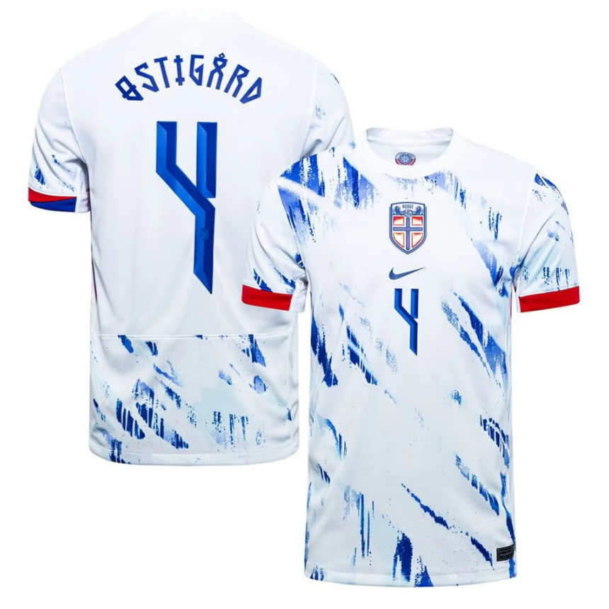 Norge fotballandslag bortedrakt 2024/25 Leo Østigård 4 herre fotballdrakt