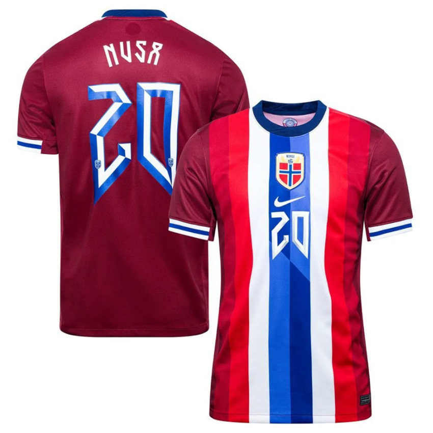 Norge fotballandslag hjemmedrakt 2024/25 Antonio Nusa 20 herre fotballdrakt
