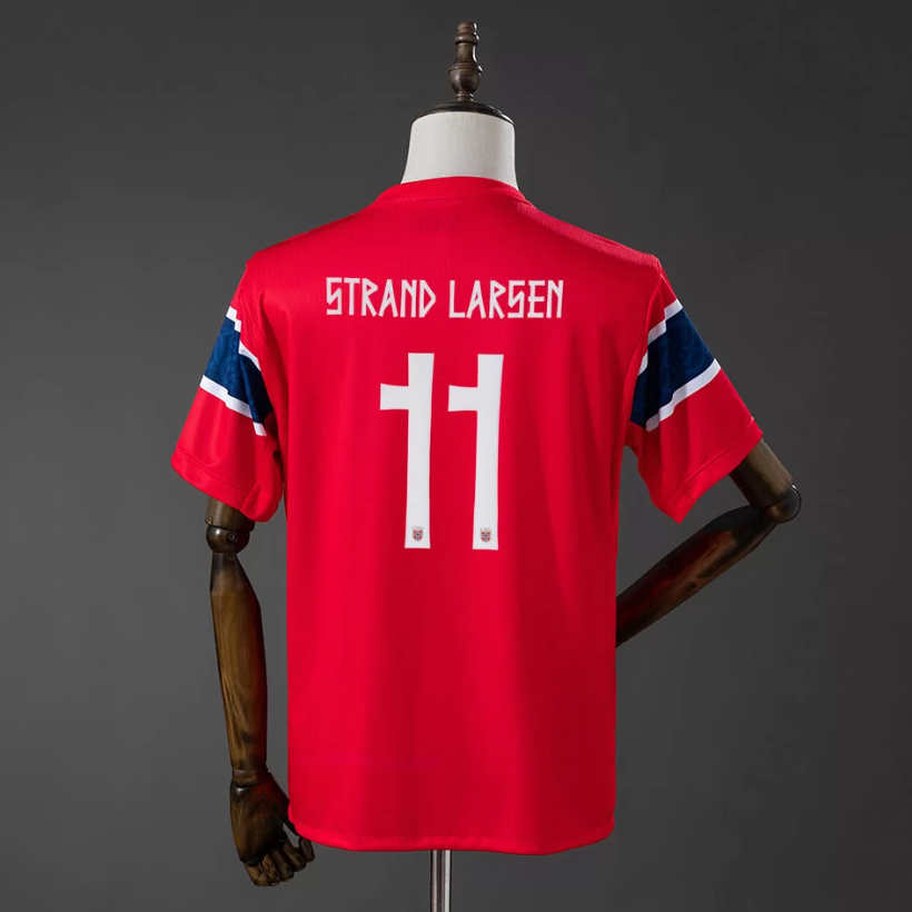 Norge hjemmedrakt VM 2026 herre Jørgen Strand Larsen 11 kortermet fotballdrakt