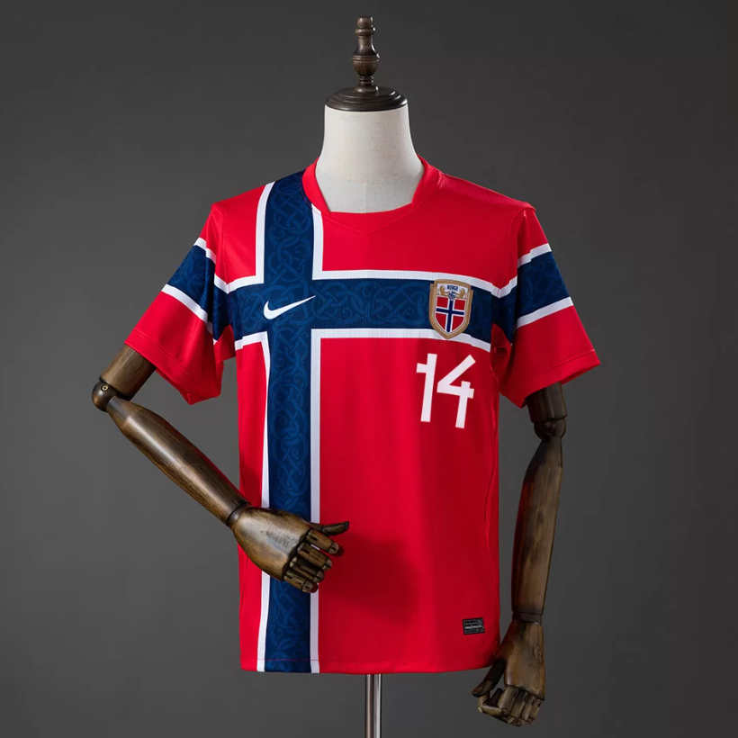 Norge hjemmedrakt VM 2026 herre Julian Ryerson 14 kortermet fotballdrakt