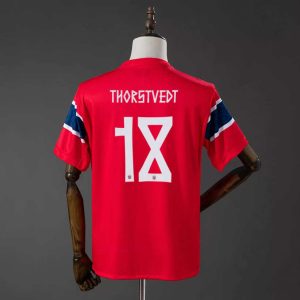 Norge hjemmedrakt VM 2026 herre Kristian Thorstvedt 18 kortermet fotballdrakt