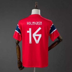 Norge hjemmedrakt VM 2026 herre Marcus Holmgren Pedersen 16 kortermet fotballdrakt