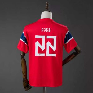 Norge hjemmedrakt VM 2026 herre Oscar Bobb 22 kortermet fotballdrakt